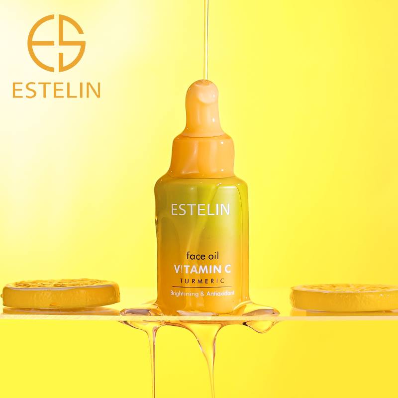 روغن صورت ویتامین سی و زردچوبه استلین ضد لک 30میل ESTELIN Vitamin C & Turmeric Face Oil — تصویر ۳