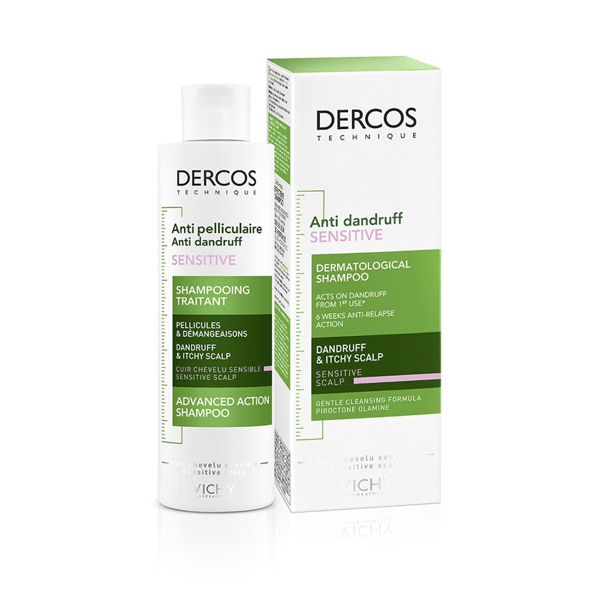 شامپو ضد شوره پوست سر حساس DERCOS ویشی — تصویر ۳