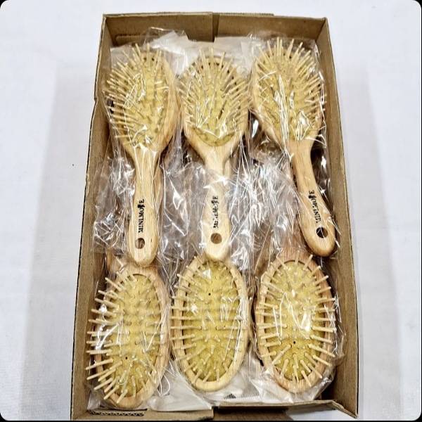 برس مو تمام چوبی مینی ۱۲ عدد عمده