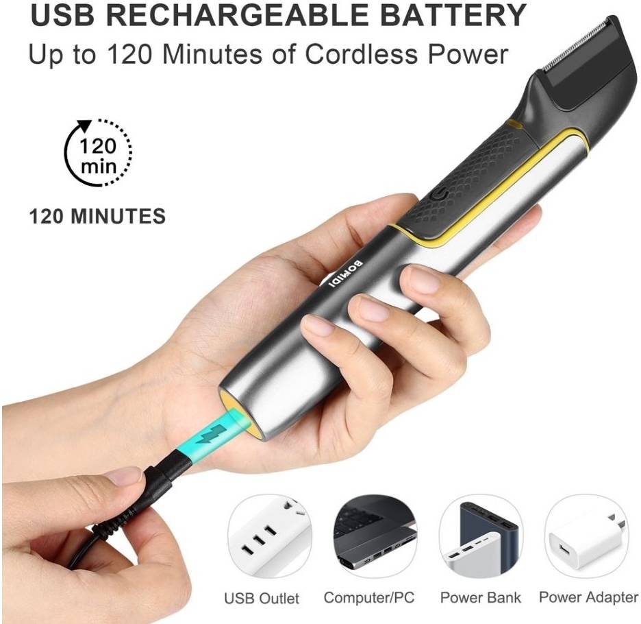 ماشین اصلاح مو بدن شیائومی مدل Bomidi Electric Body Hair Wireless Shaver HT1 — تصویر ۷