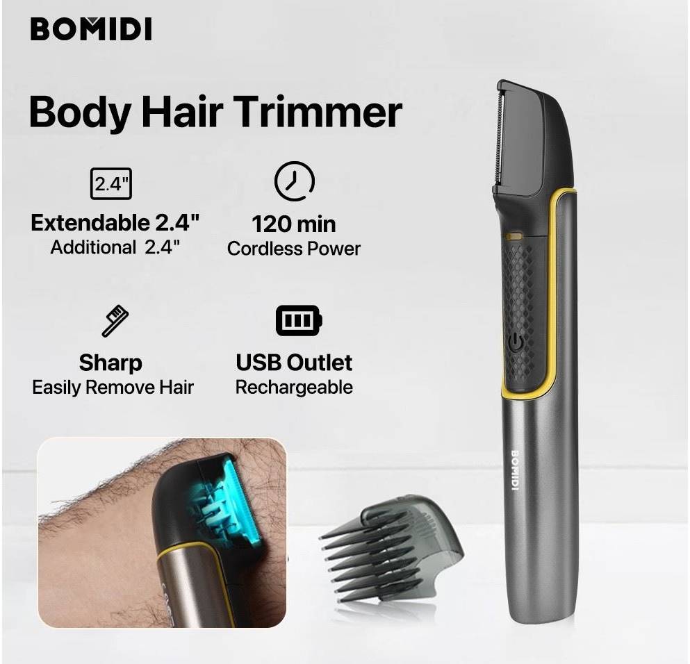 ماشین اصلاح مو بدن شیائومی مدل Bomidi Electric Body Hair Wireless Shaver HT1 — تصویر ۵