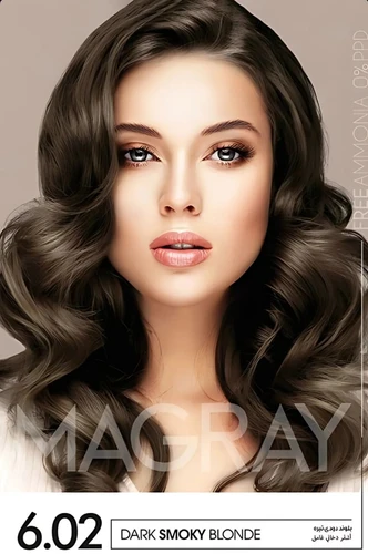 کیت رنگ موی MAGRAY رنگ بلوند دودی تیره کد 6.02
