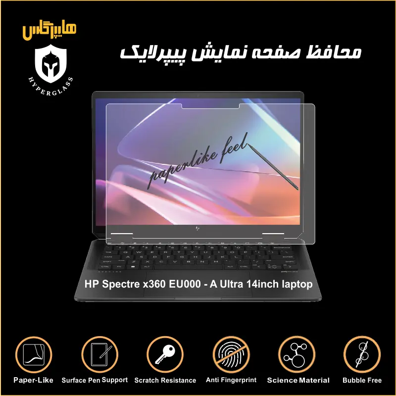 محافظ صفحه پیپرلایک لپتاپ 14 اینچ HP Specter x360