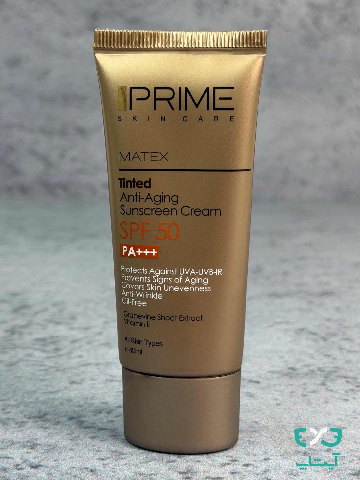 کرم ضد آفتاب جوان کننده SPF50 رنگی پرایم PRIME مناسب انواع پوست حجم 40ml — تصویر ۵
