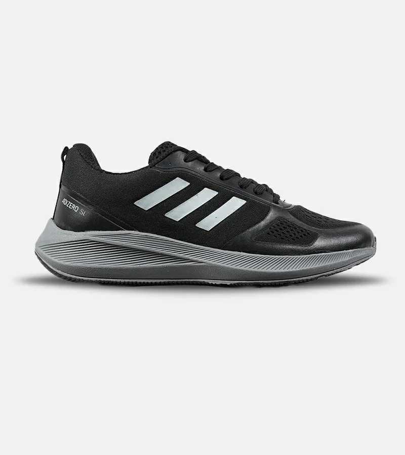 کتانی مردانه و زنانه مشکی طوسی آدیداس adizero SL | مدل 7751