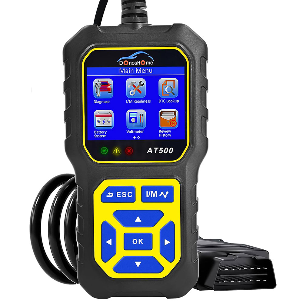 دیاگ خودرو DonosHome AT500 | اسکنر OBD2، تست باتری و I/M Readiness
