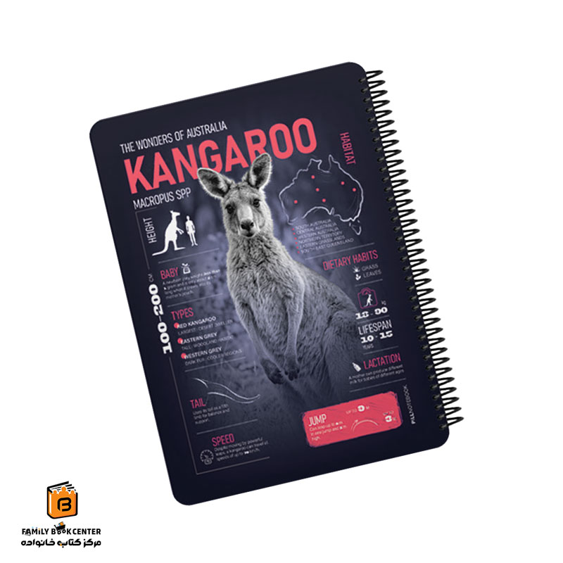 دفتر خط دار 100 برگ طرح KANGAROO پیل (PILL)
