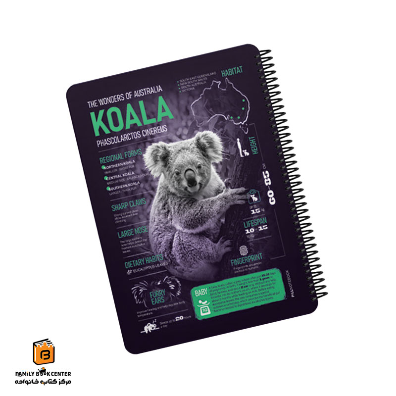 دفتر خط دار 100 برگ طرح KOALA پیل (PILL)