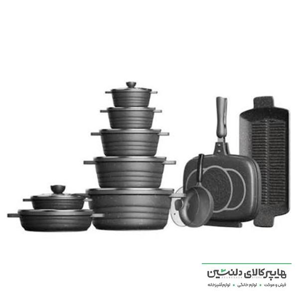 سرويس قابلمه 14 پارچه چدن نيولند 3096