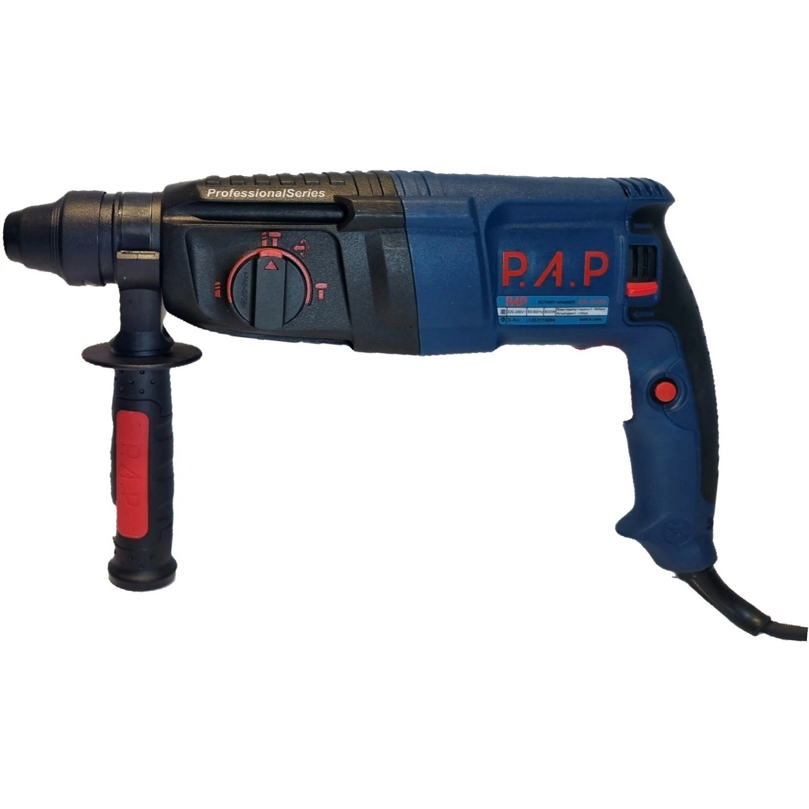 دریل بتن کن ۳ کیلویی سه کاره ۸۰۰ وات پی ای پی مدل PAP RH-11253