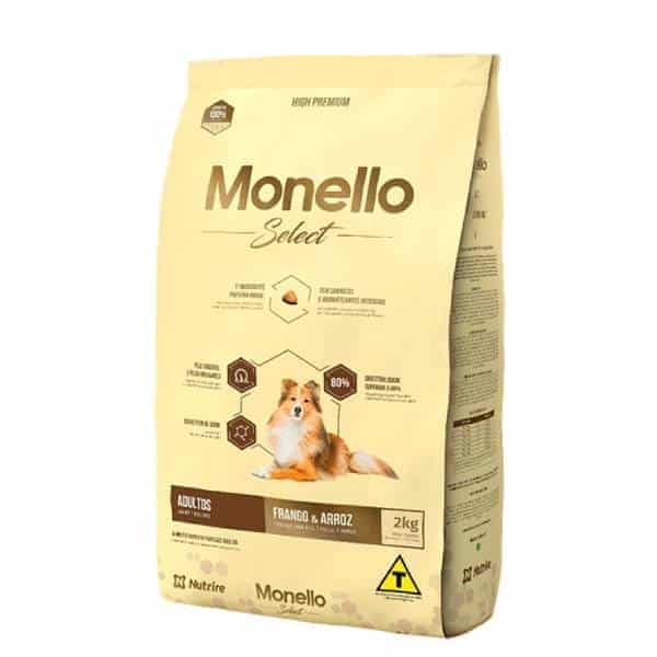 غذای خشک سگ بالغ مونلو سلکت Monello select با طعم مرغ و برنج وزن 15 کیلوگرم
