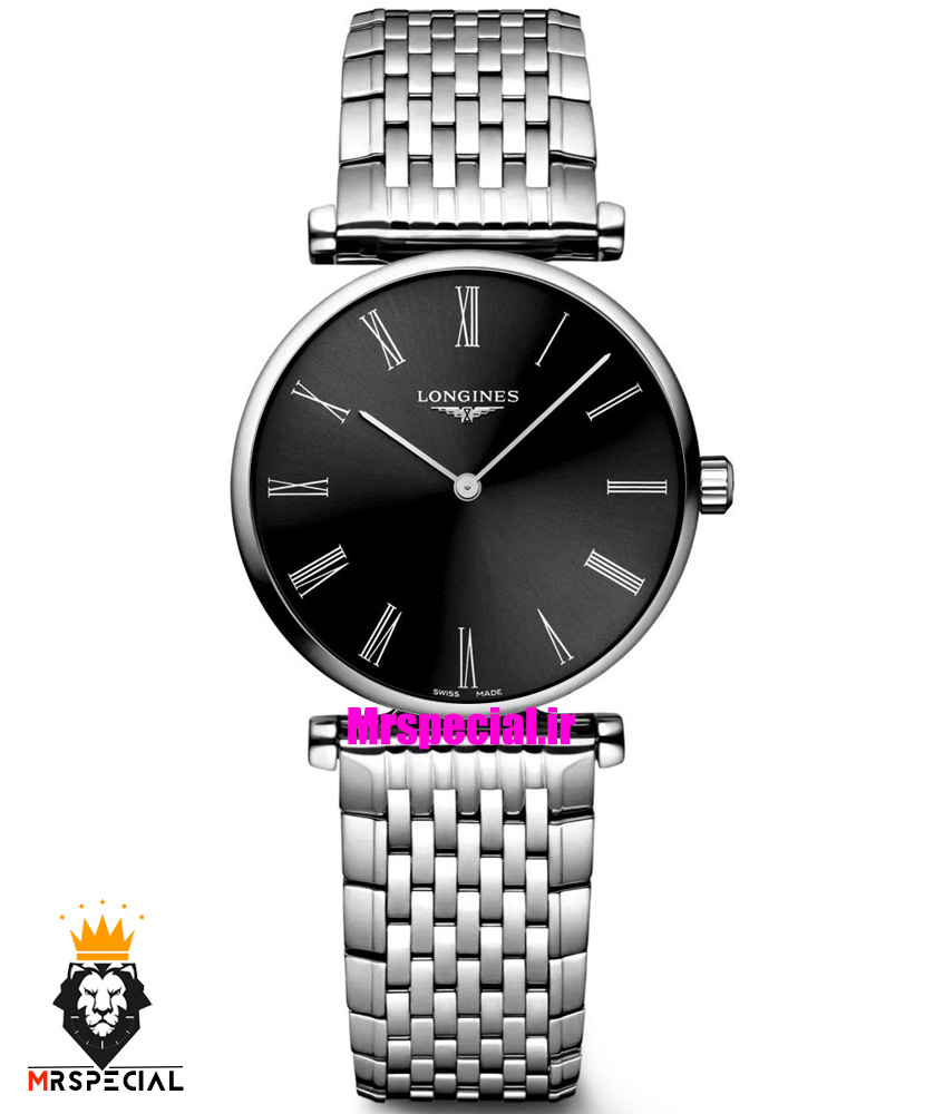 ساعت لونژین زنانه استیل صفحه مشکی LONGINES 021285 — تصویر ۲