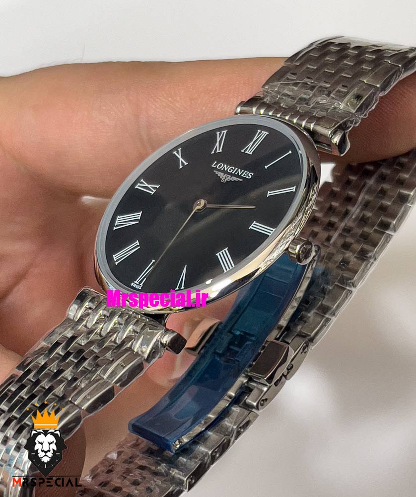 ساعت لونژین زنانه استیل صفحه مشکی LONGINES 021285 — تصویر ۴