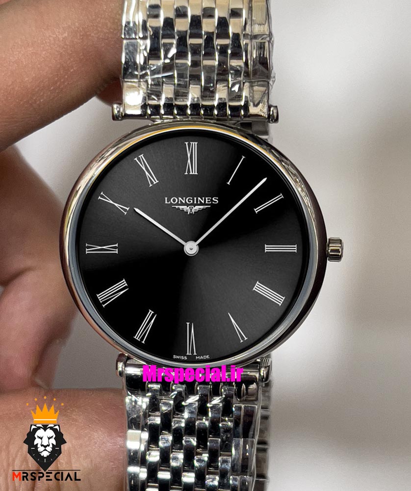 ساعت لونژین زنانه استیل صفحه مشکی LONGINES 021285 — تصویر ۳