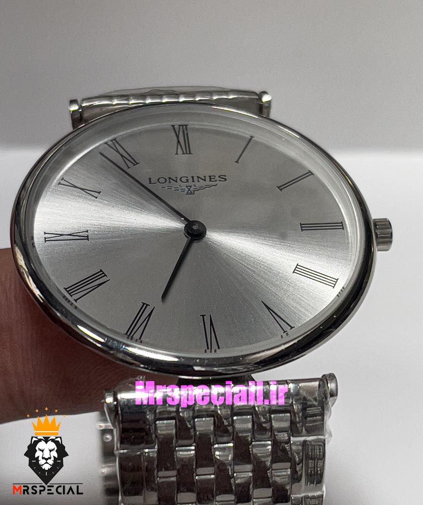 ساعت لونژین مردانه استیل صفحه نقره ای LONGINES 021175 — تصویر ۵