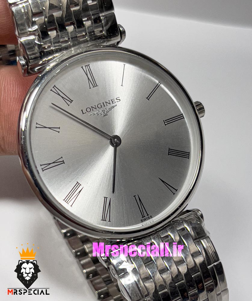 ساعت لونژین مردانه استیل صفحه نقره ای LONGINES 021175 — تصویر ۴