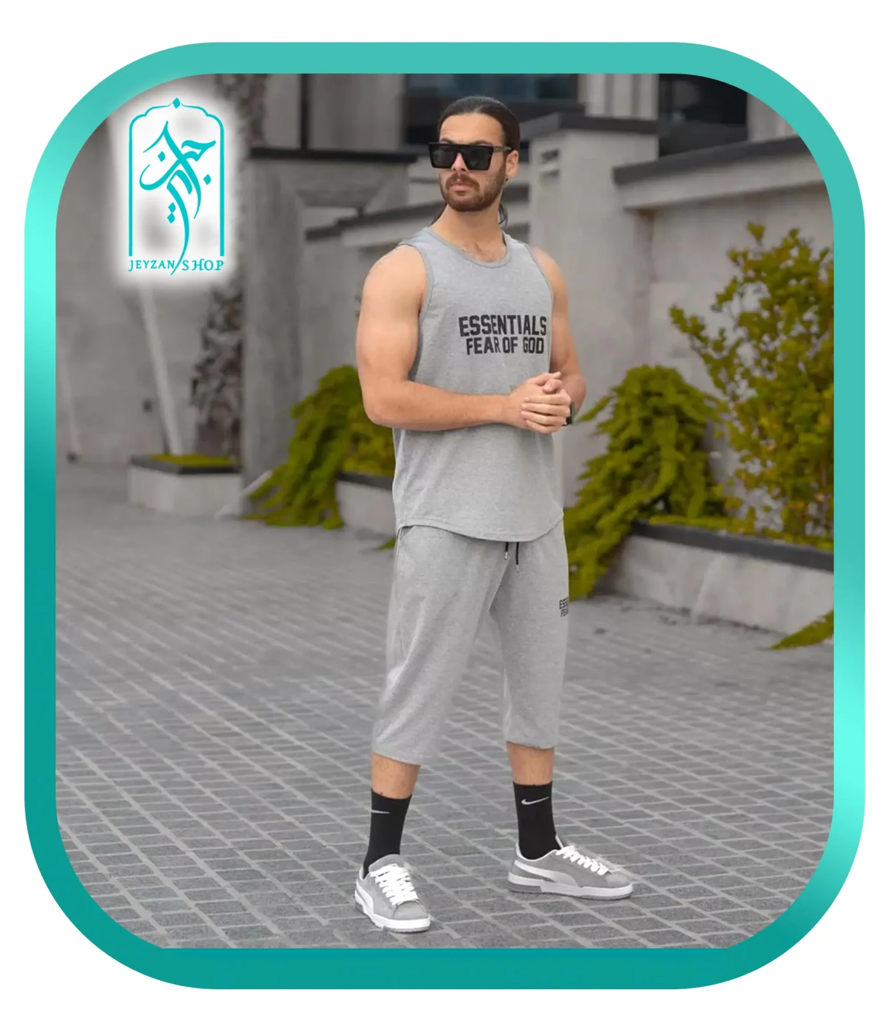 ست تاپ و شلوارک مردانه کد H150 — تصویر ۲