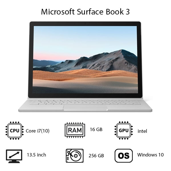 لپ تاپ Microsoft مدل Surface Book 3 – i7 – GTX 1650