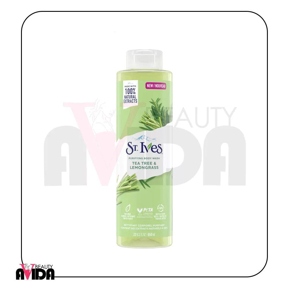 شامپو بدن چای سبز و گیاه لیمو سنت ایوز St.Ives Fresh Tea Tree & Lemon Grass Body Wash حجم 650 میلی لیتر