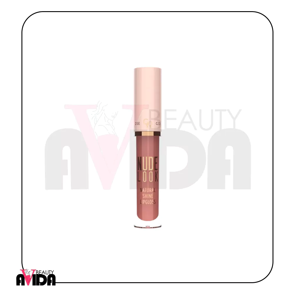 رژلب مایع براق گلدن رز مدل NUDE LOOK شماره ۰4 رنگ Natural Shine (Peachy Nude) حجم ۴.۵ میلی‌لیتر