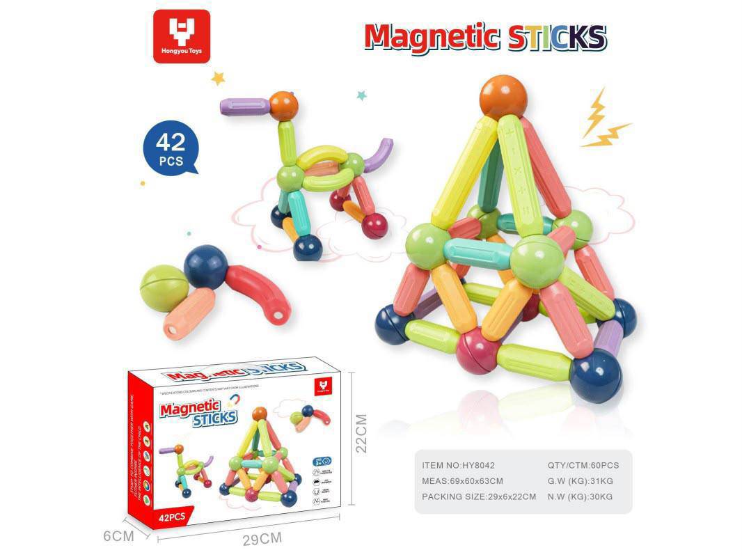 مگنتیک استیک مغناطیسی 42 تکه Hongyu Toys