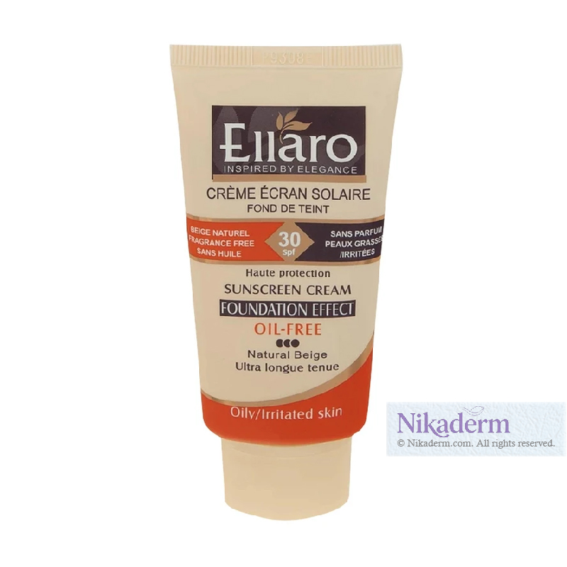 کرم ضدآفتاب رنگی الارو Foundation Effect رنگ بژ طبیعی SPF30 حجم 40mL — تصویر ۲
