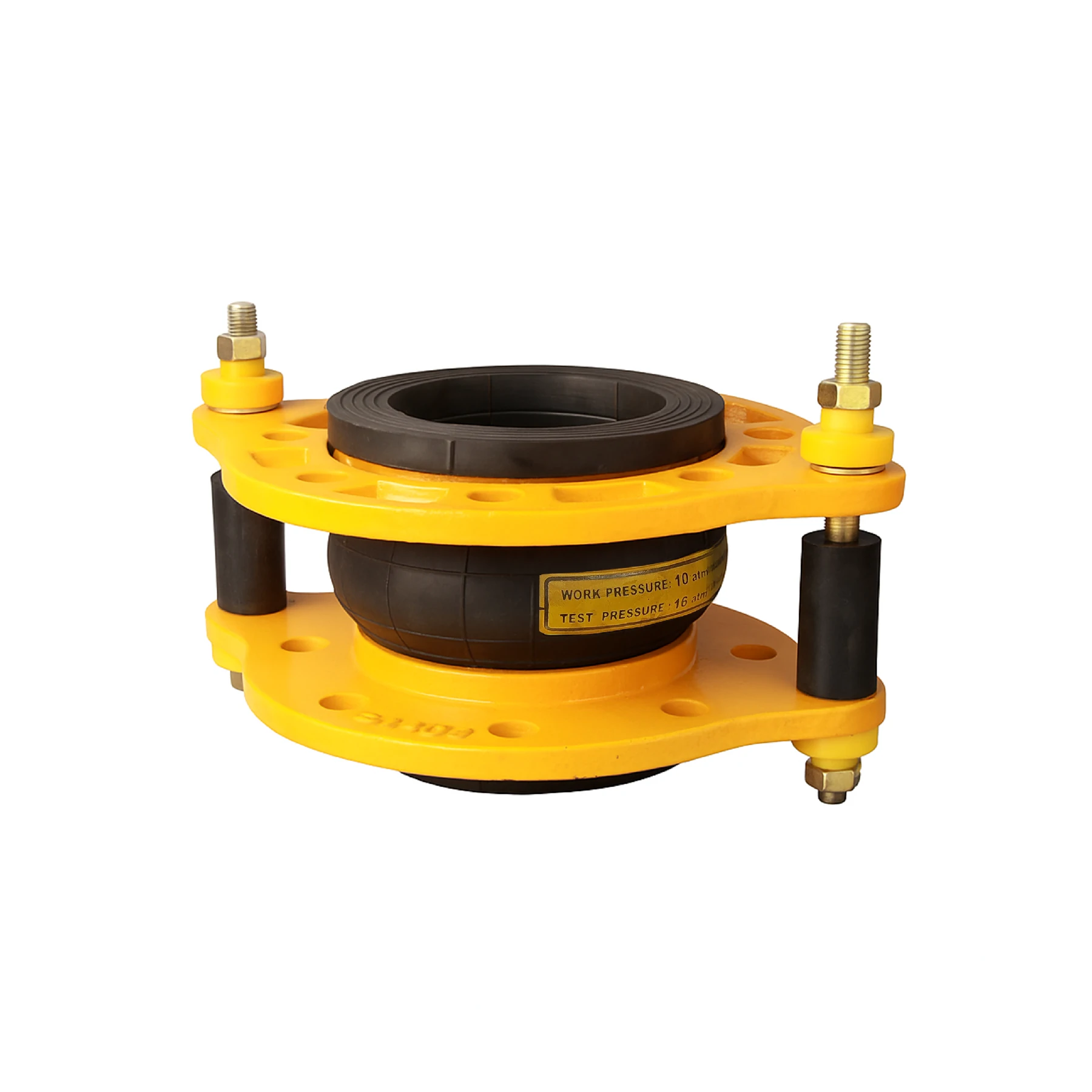 لرزه گیر لاستیکی مهاردار زرد 2 اینچ PN 10 پادفلکسور