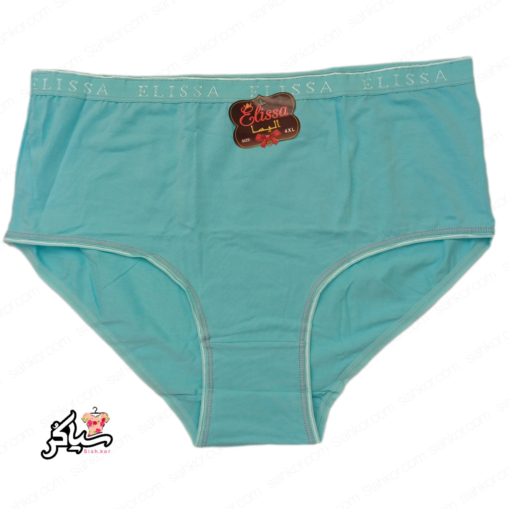 شورت نخی سایز بزرگ ۴xl ساده آبی