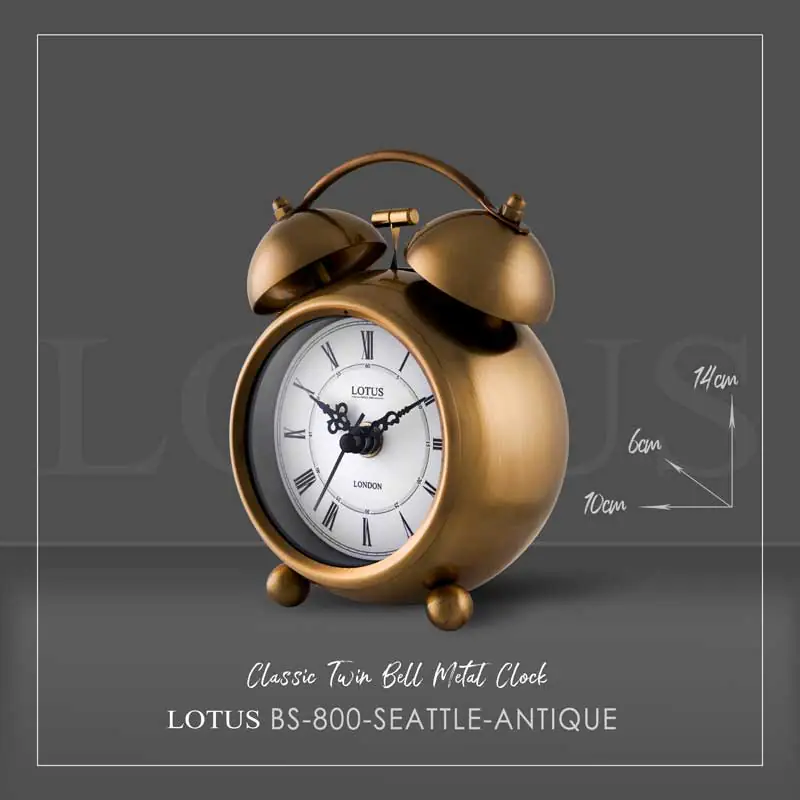 ساعت رومیزی لوتوس مدل SEATTLE کد BS-800 رنگ ANTIQUE — تصویر ۵
