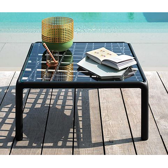 میز جلومبلی نظری مدل کومودو – شیشه دودی -70*70- Komodo Coffe Table