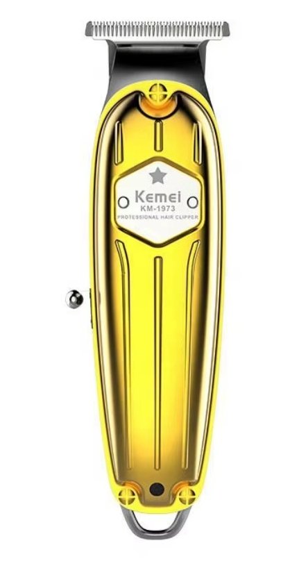 ماشین اصلاح و خط زن حرفه‌ای سر و صورت مردانه کیمی Kemei مدل KM-1973 اورجینال با بدنه متالیک مقاوم و تیغه استیل ضد زنگ — تصویر ۲