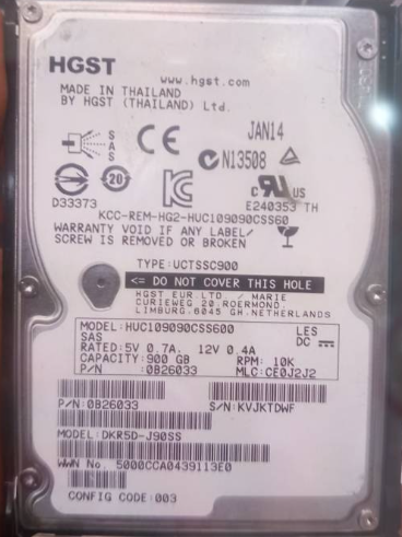 هارد HDD Hitachi 900gb 10k