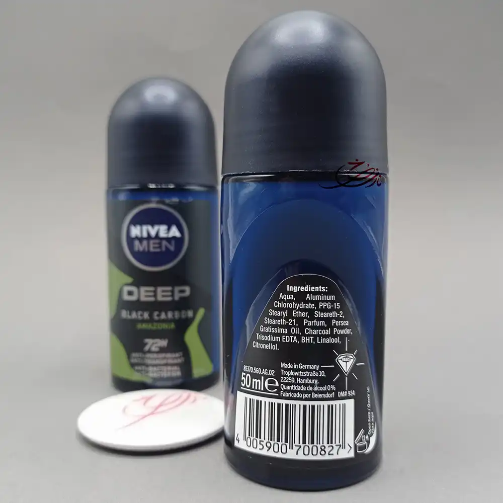 رول ضد تعریق مردانه نیوا من مدل Deep Black Carbon Amazonia حجم 50 میلی لیتر — تصویر ۳