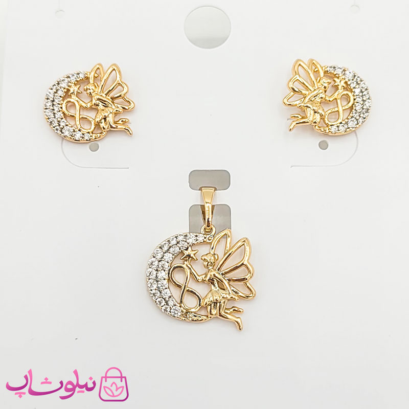 نیم ست ظریف دخترانه ژوپینگ طرح فرشته و بینهایت