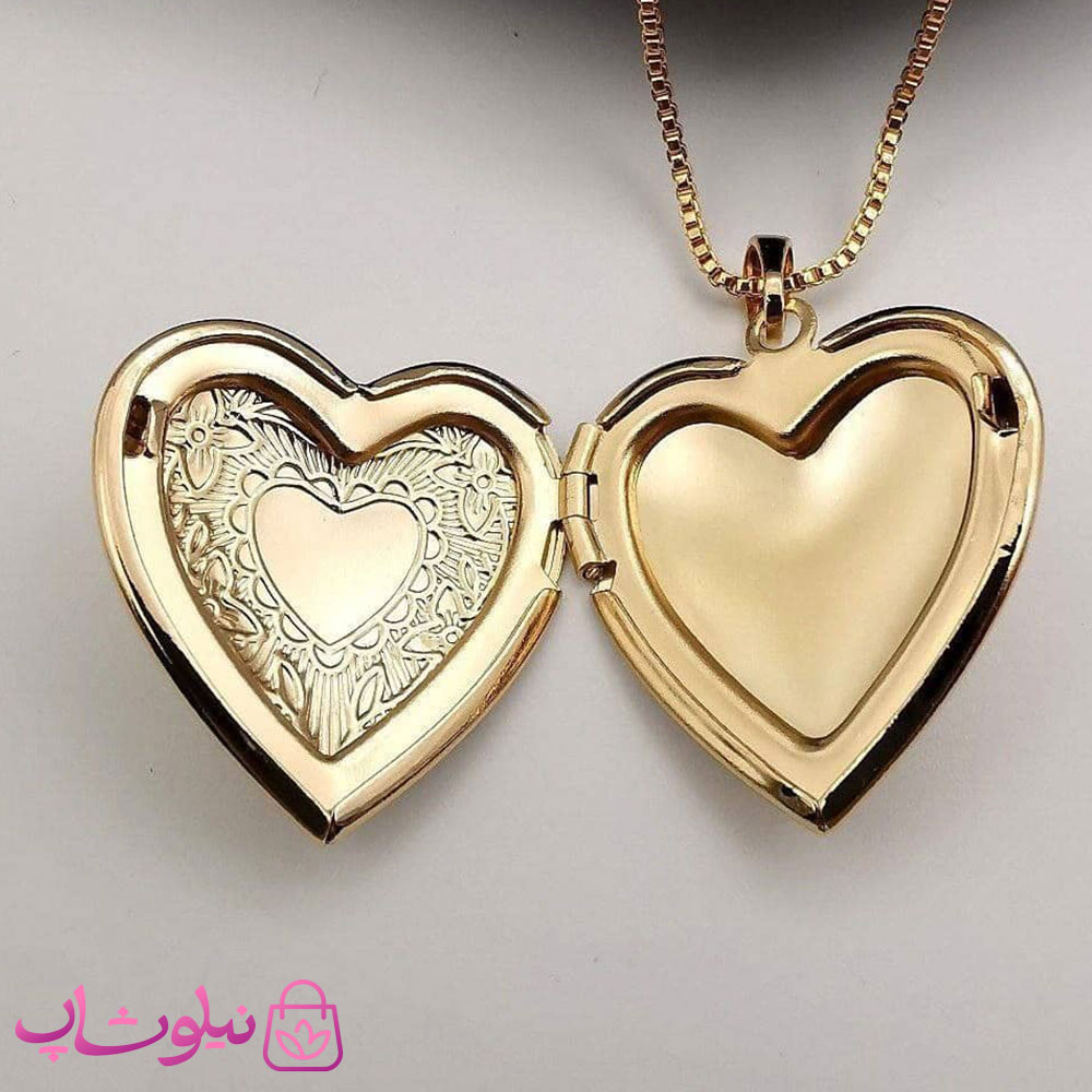 پلاک زنانه ژوپینگ طرح قلب بازشو کد 494