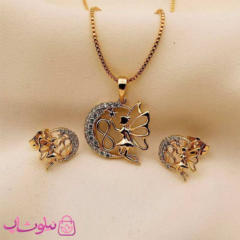 نیم ست زنانه ژوپینگ با طرح فرشته و بی نهایت کد 4244