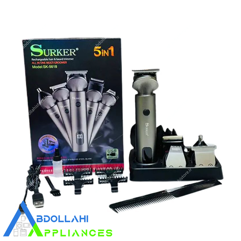 ماشین اصلاح سر و صورت سورکر (Surker) مدل SK-5618 — تصویر ۲