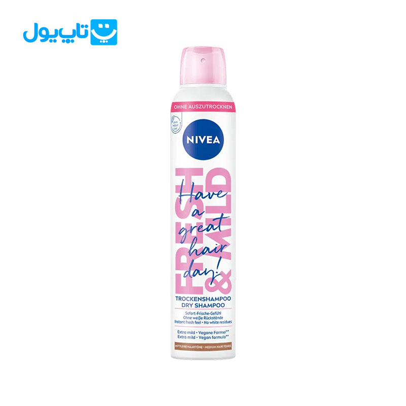 شامپو خشک نیوا Nivea مناسب موهای با تناژ نرمال تا متوسط حجم 200 میل