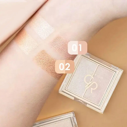 پالت هایلایتر دو تایی گلدن رز مدل So Glow رنگ 101 — تصویر ۳