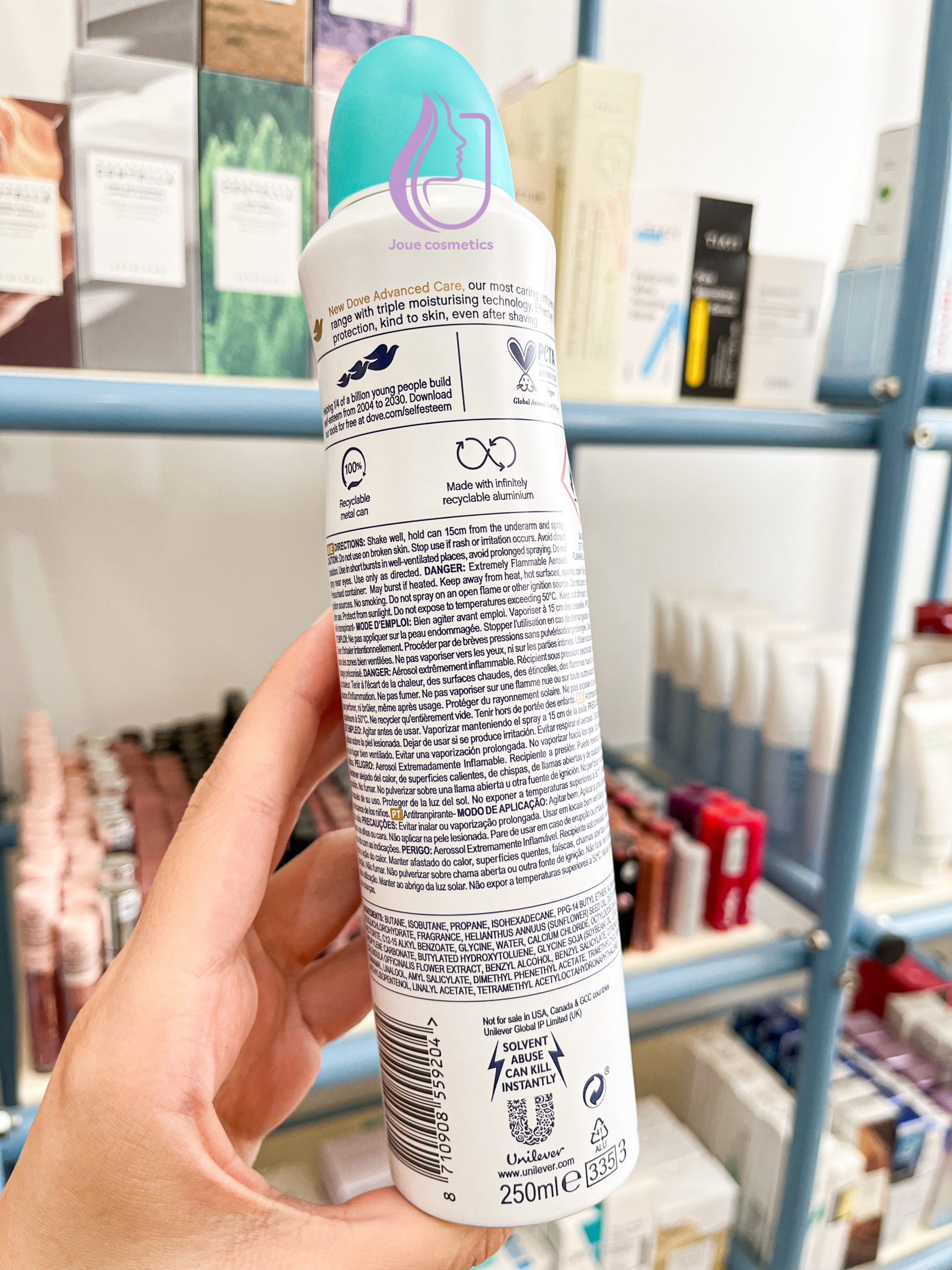 اسپری ضد تعریق 72 ساعته داو انگلیسی (UK) مدل go fresh رایحه گلابی و آلوئه ورا حجم 250 میل — تصویر ۳