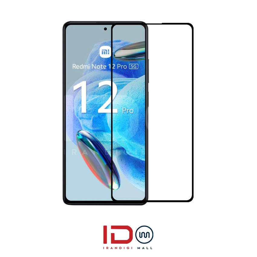 گلس شیشه ای تمام صفحه و فول چسب گوشی شیائومی مدل Redmi Note 12 Pro Plus 5G برند ردلیبل