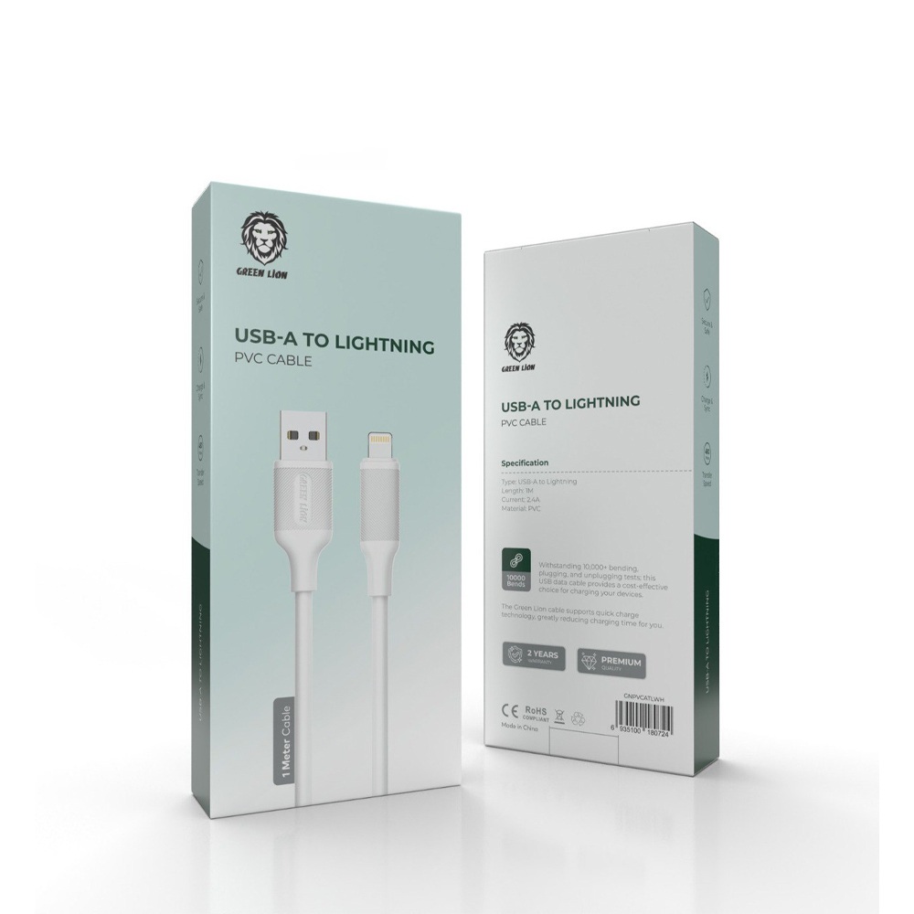 کابل شارژ آیفون گرین لاین Green Lion USB-A to Lightning