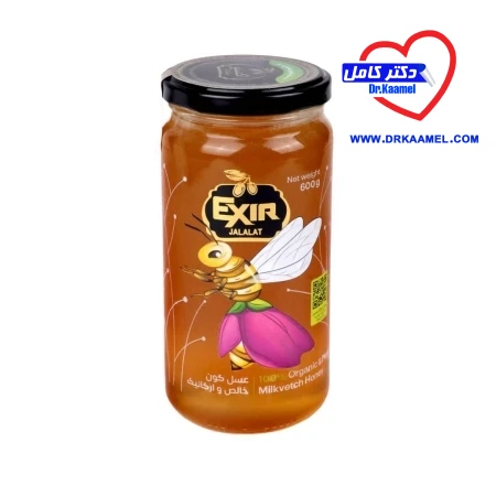 عسل گون اکسیر 600 گرمی شیشه‌ای | خرید عسل گون ارگانیک
