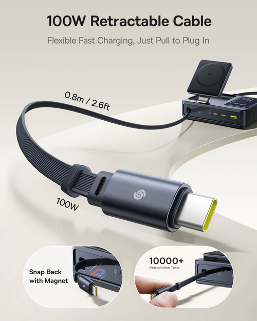 شارژر وایرلس و هاب Baseus Nomos Qi2 «گارانتی – ارسال فوری» — تصویر ۲