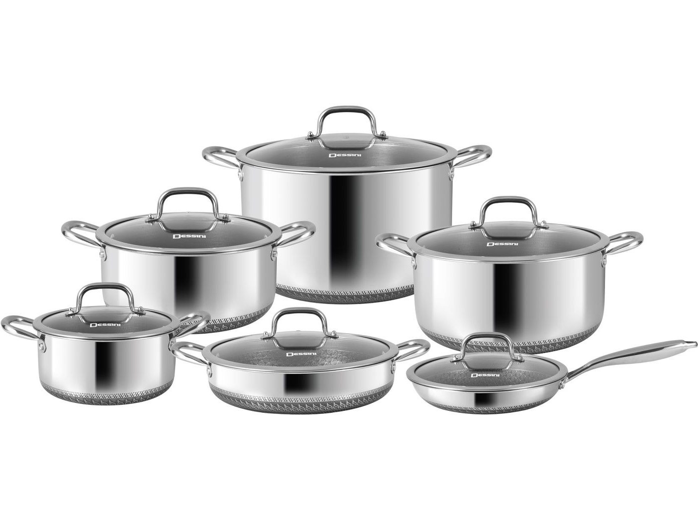 سرویس قابلمه دسینی مدل KD120 پارچه استیل کف لیزری — تصویر ۲