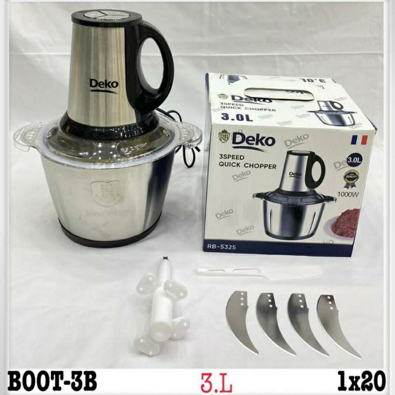 خرد کن برقی استیل دکو سه لیتری Deko 3 L توان 1000 وات