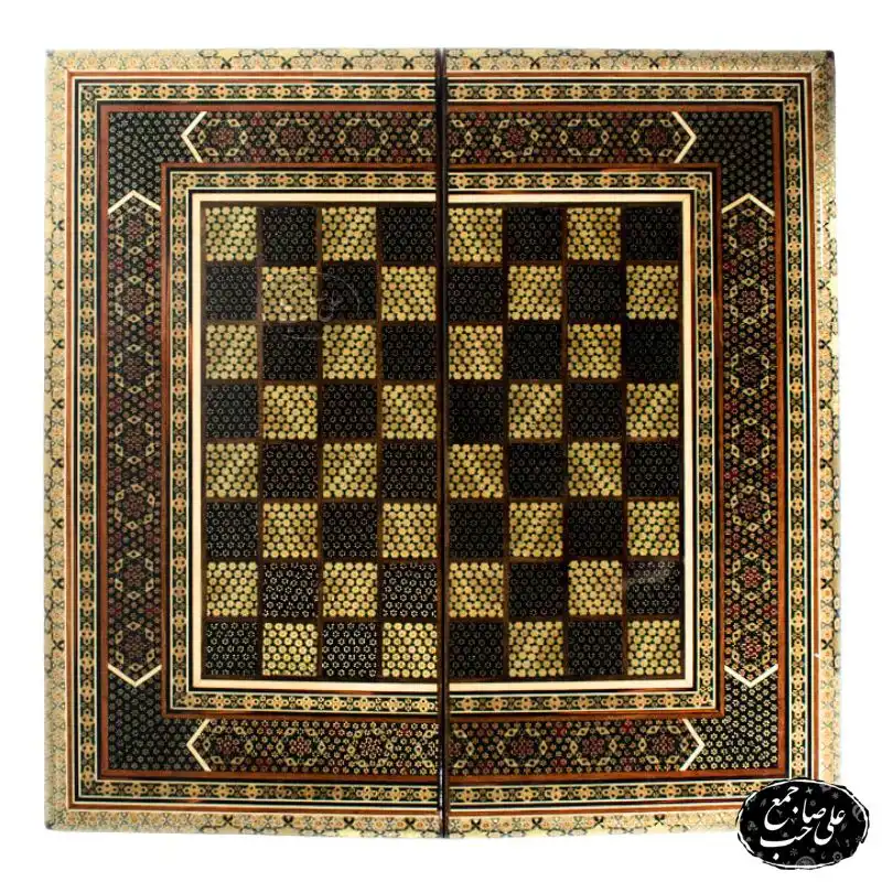 تخته نرد و شطرنج 60 سانتی تمام خاتم اصفهان 139