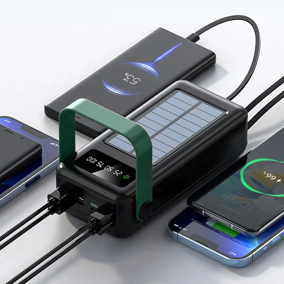 پاوربانک گرین لاین Solar max ظرفیت 50000 میلی‌ آمپر ساعت با توان ۲۰ وات — تصویر ۳