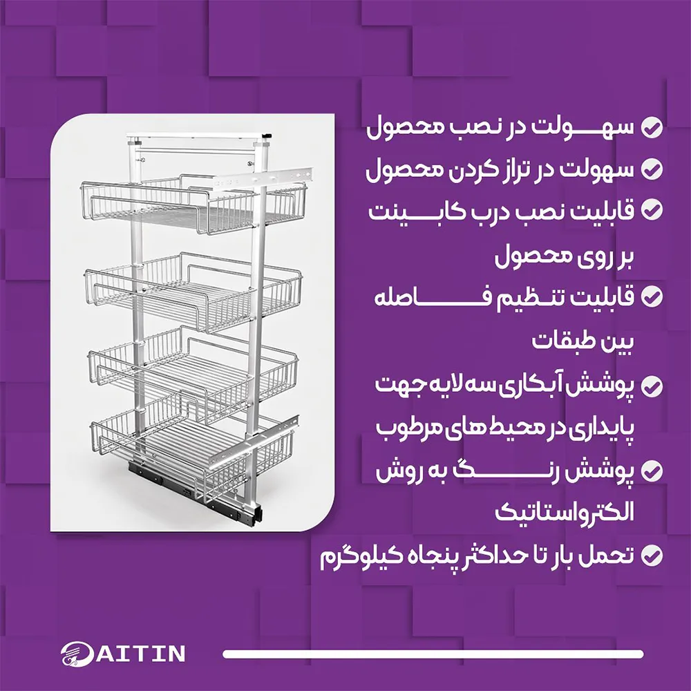 سبد سوپر وسط آیتین ۵ طبقه ارتفاع 155-170 — تصویر ۶
