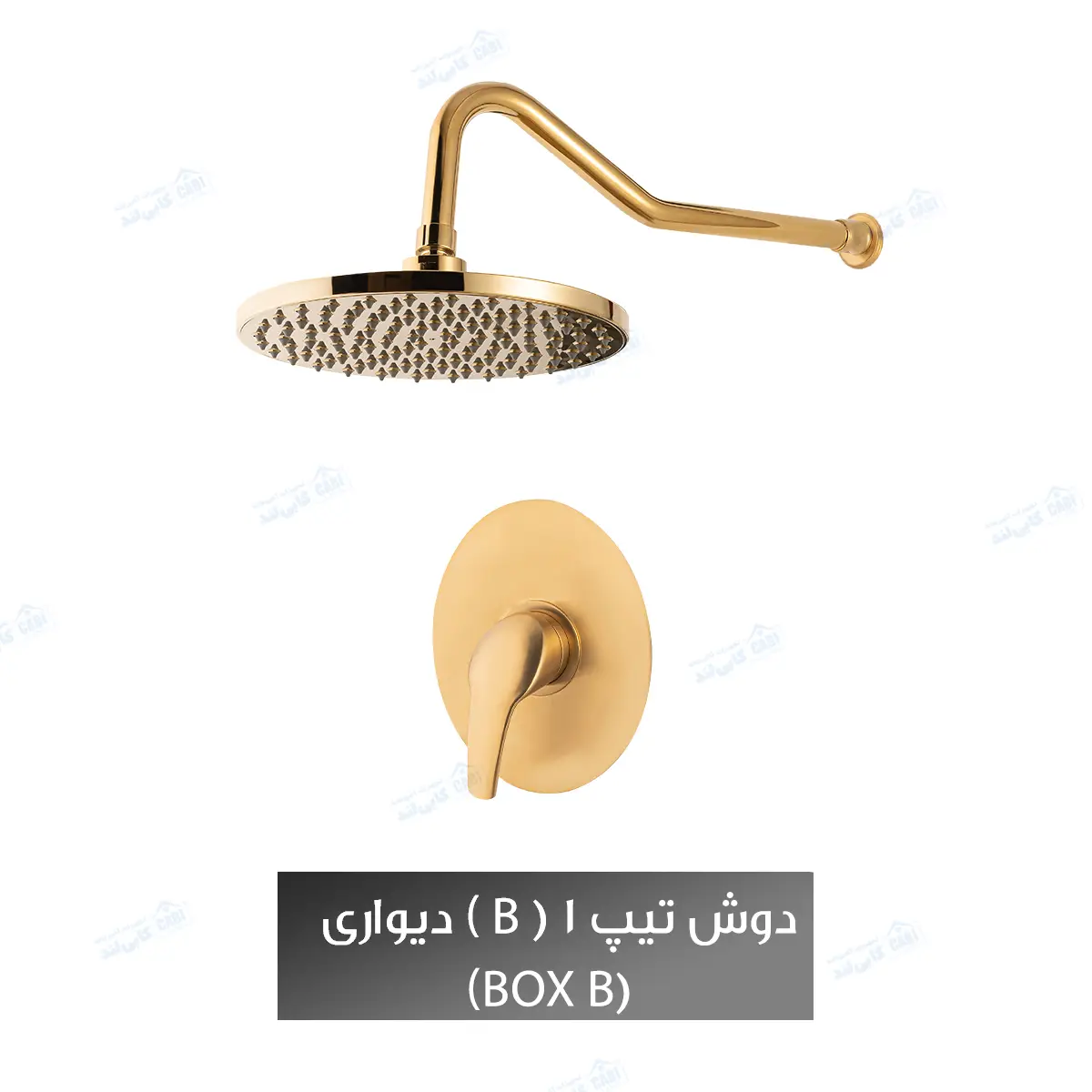 دوش توکار شیذر مدل کارون تیپ ۱ (B) با سردوش دیواری